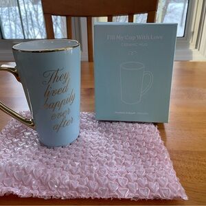 Gold and Blue Ceramic Mug by